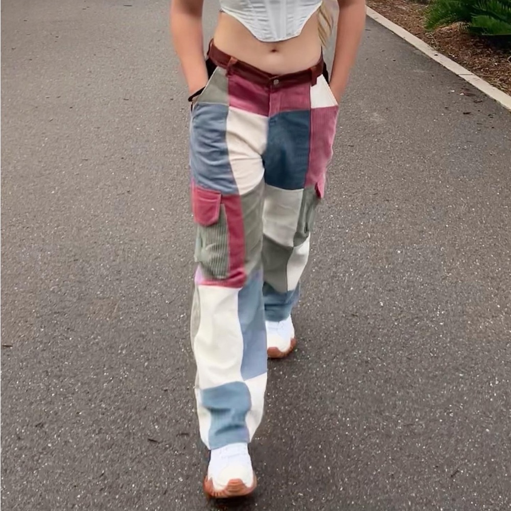 Patchwork Handmade Vintage Pants - image 2